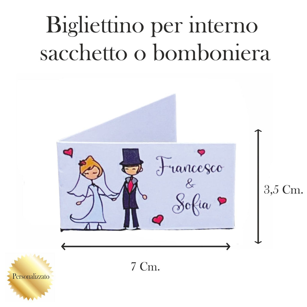 bigliettino sposi