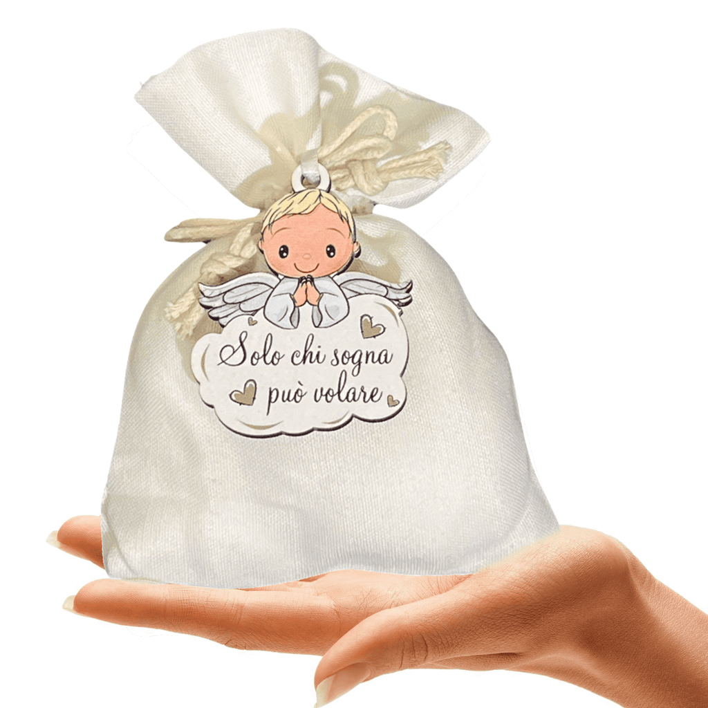 sacchetto economico battesimo angelo