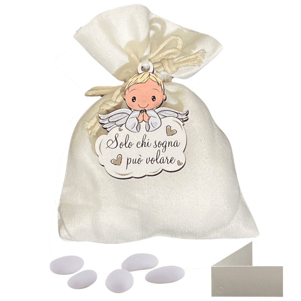 sacchetto bomboniera battesimo