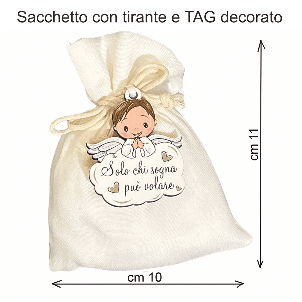 bomboniera scacchetto segnaposto angelo