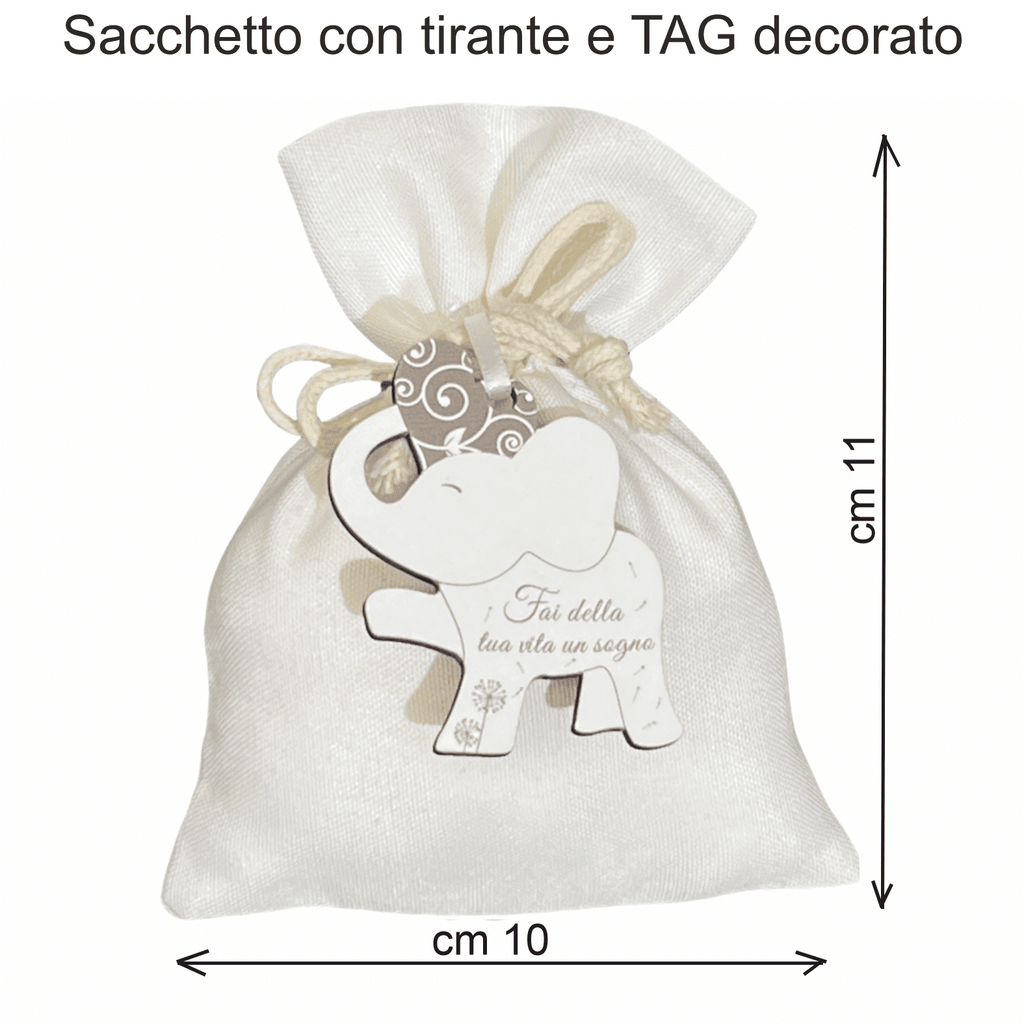 segnaposto portafortuna elefante 